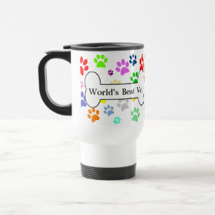 Caneca Térmica melhor veterinário do mundo Colorful Pet Paws
