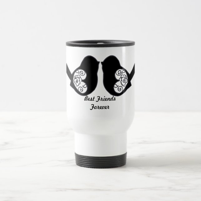 Caneca Térmica Melhores Amigos para sempre, BFF - BFF - Pássaros  (Centro)