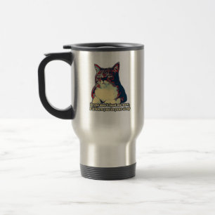 Caneca Térmica Meme engraçado de gato rabugento para donos e aman