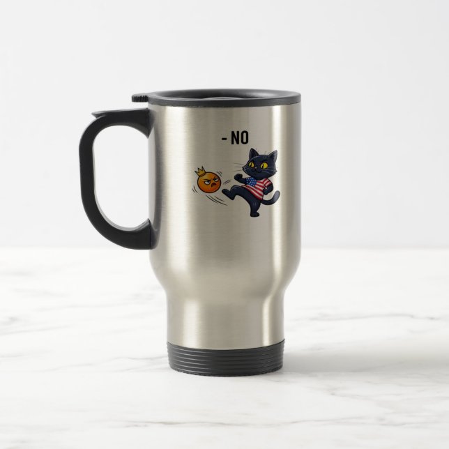 Caneca Térmica Meme Político Engraçado Sem Gato (Esquerda)