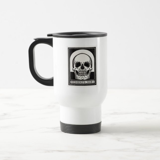Caneca Térmica Memento Mori Skull Art (Esquerda)