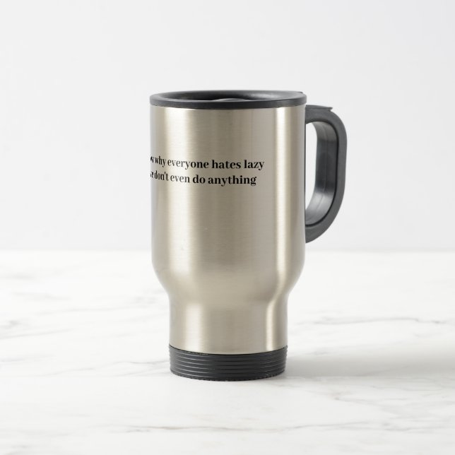 Caneca Térmica Memória Preguiçosa Engraçado Viajar Mug (Frente Esquerda)