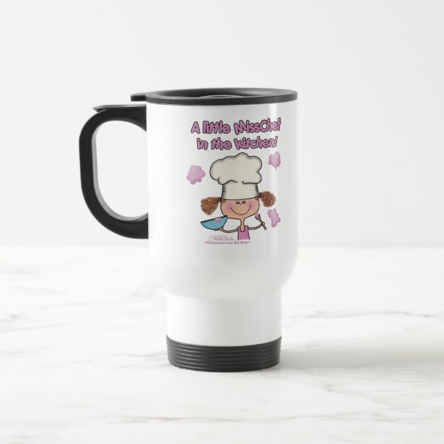 Caneca Térmica Menina Chef (Esquerda)