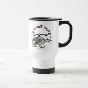 Caneca Térmica Menina de Helicóptero Claro