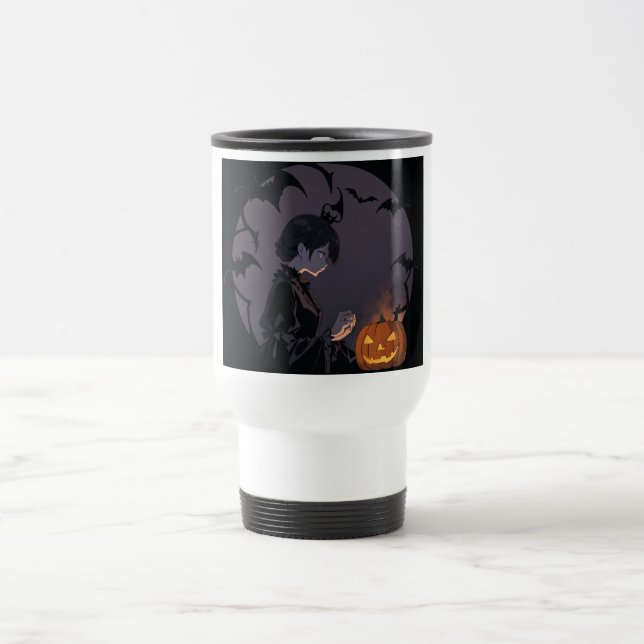 Caneca Térmica menina do halloween (Centro)