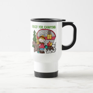 Caneca Térmica Menina loura louca para acampar