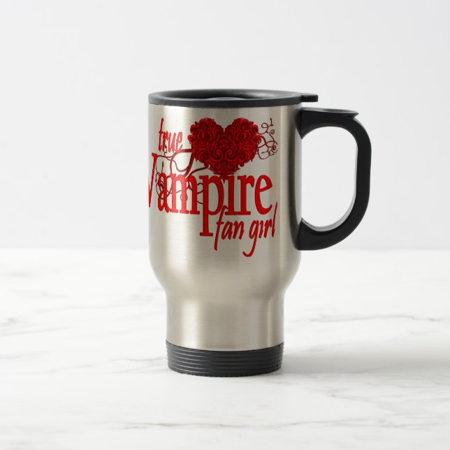 Caneca Térmica Menina verdadeira do fã do vampiro (Direita)