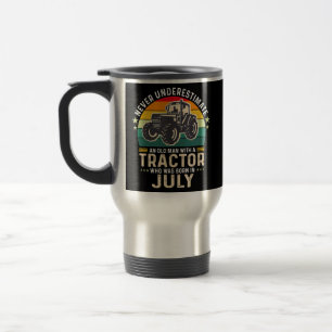 Caneca Térmica Mens nunca subestimam o velho homem com trator