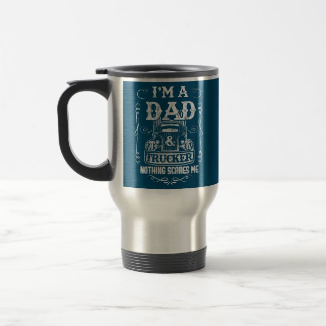 Caneca Térmica Mens, sou Pai e motorista de caminhoneiro Padre (Esquerda)