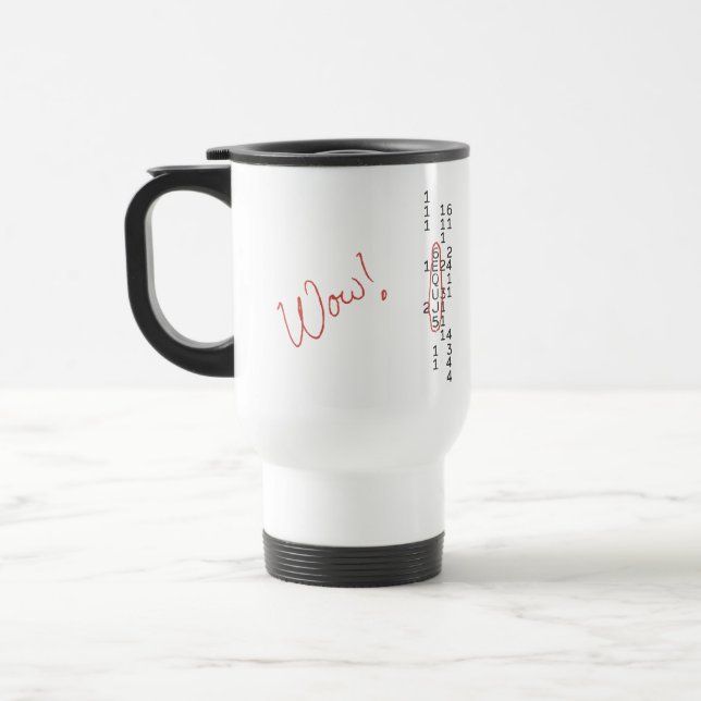 Caneca Térmica Mensagem de SETI do sinal do wow (Esquerda)