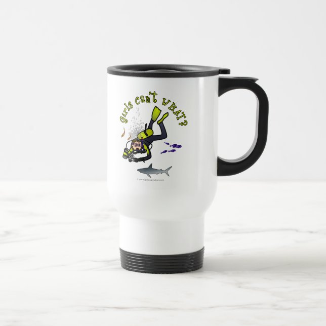 Caneca Térmica Mergulhador De Scuba, Fêmea Ligeira (Direita)