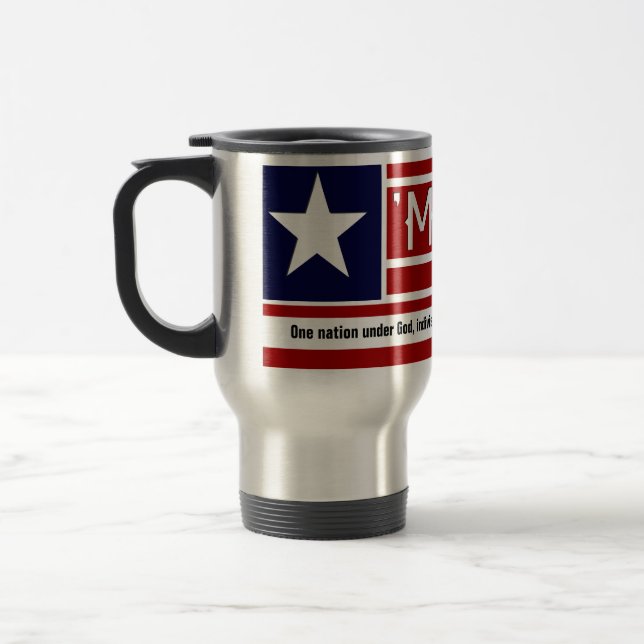 Caneca Térmica MERICA - Texto de Customizeable da forma da (Esquerda)