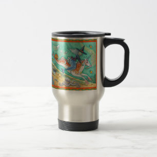 CANECA TÉRMICA MERMAID WITCH, HALLOWEEN MERHORSE VIAGEM AO TRABAL