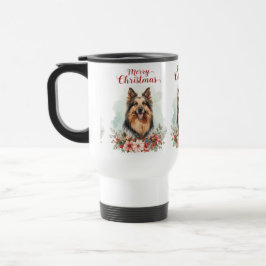 Caneca Térmica Merry Christmas Dog Cozy Holiday Travel Mug