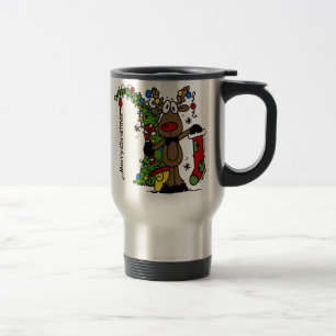 Caneca Térmica Merry Christmas Reindeer