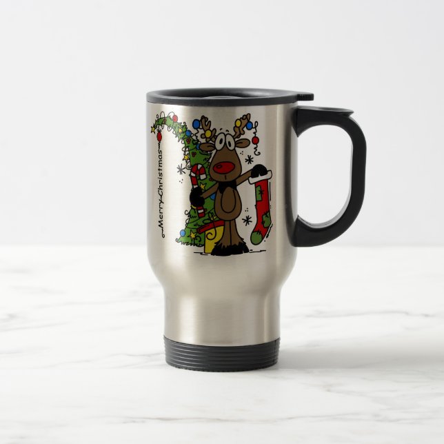Caneca Térmica Merry Christmas Reindeer (Direita)