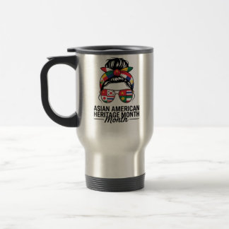 Caneca Térmica mês do patrimônio dos ilhéus asiáticos e pacifista