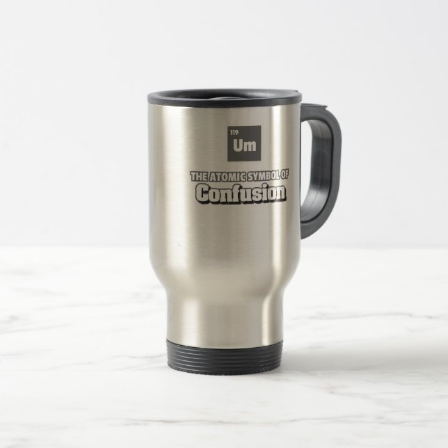 Caneca Térmica Mesa Periódica - Um Elemento de Confusão (Frente Esquerda)