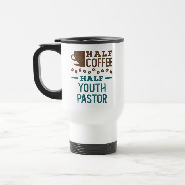 Caneca Térmica Metade Café Metade Pastor de Jovens (Esquerda)