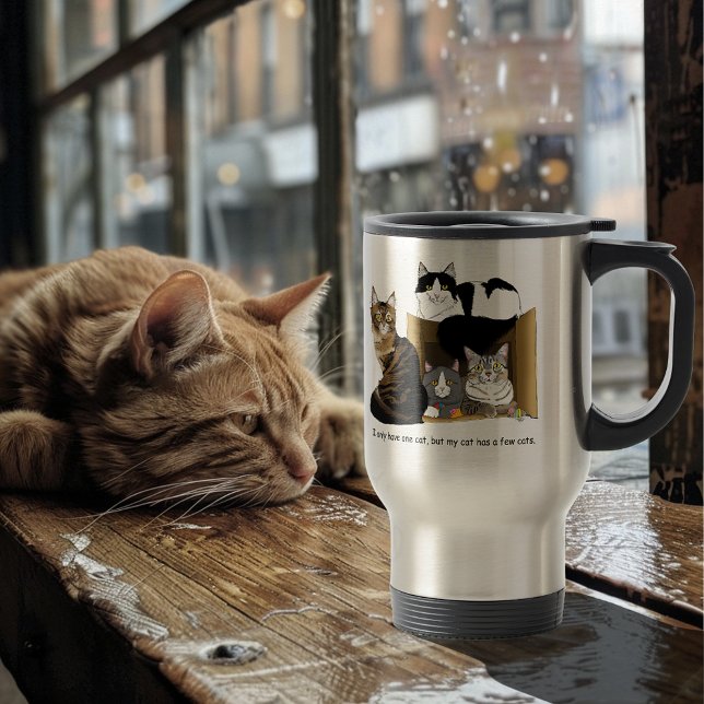 Caneca Térmica Meu gato tem gatos (Criador carregado)