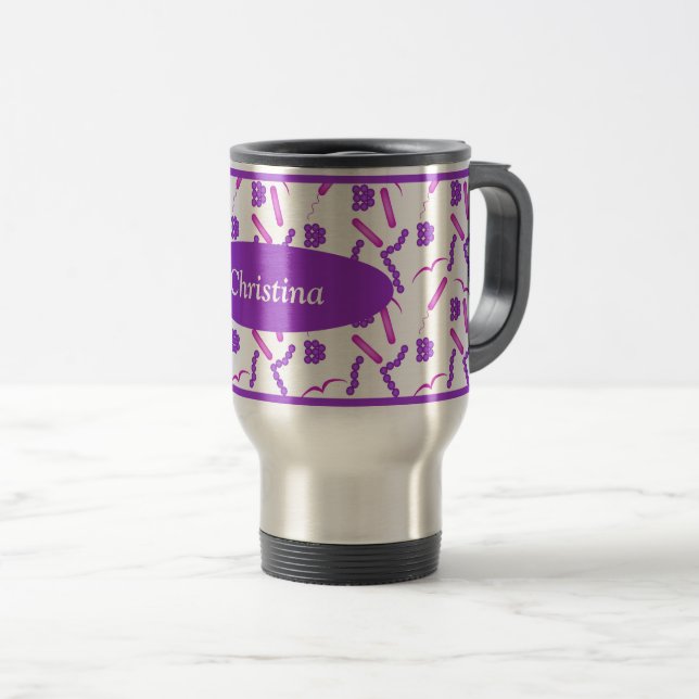 Caneca Térmica Microbiologia Personalizada (Frente Esquerda)