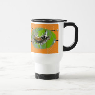 Caneca Térmica Milkweed Tussock Moth Caterpillar Laranja Items