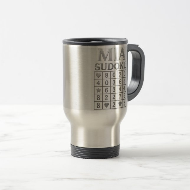Caneca Térmica Minha sudoku (Frente Esquerda)