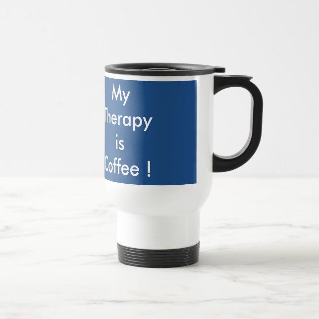 Caneca Térmica "Minha Terapia é Café" Coffee Mug (Direita)