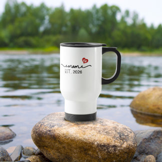 Caneca Térmica Minimal Mom Estabelecida Nome Manuscrito Ano