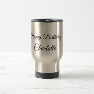 Caneca Térmica MINIMAL SIMPLES.CUTIE ADICIONAR NOME BABY feliz an