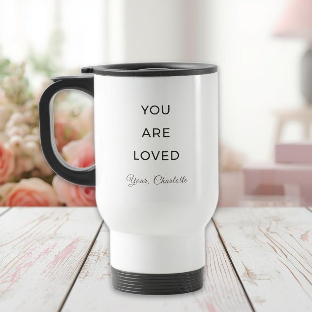 Caneca Térmica Minimalist You Are Loved Travel Mug (Criador carregado)