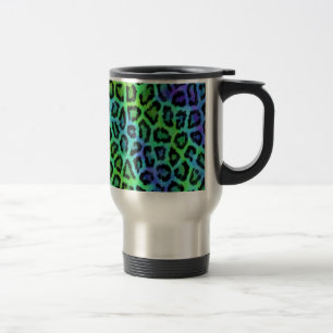 Caneca Térmica Mint E Blue Lepard Print