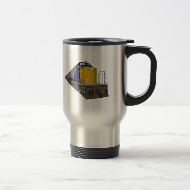 Caneca Térmica modelo 3D: Comboio de mercadorias: Estrada de (Direita)