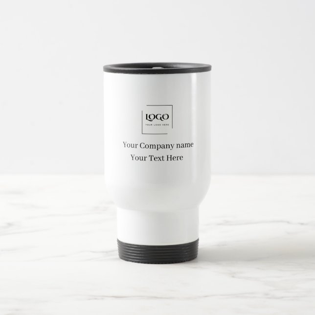 Caneca Térmica Modelo de logotipo personalizado elegante (Centro)