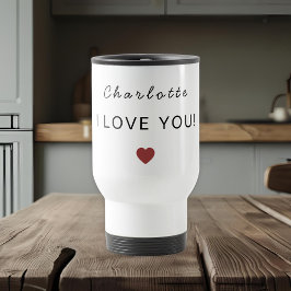 Caneca Térmica Modern Personalized Valentine Travel Mug