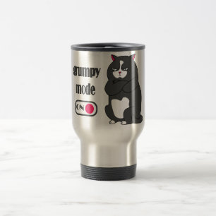 Caneca Térmica Modo rabugento em gato gordo engraçado