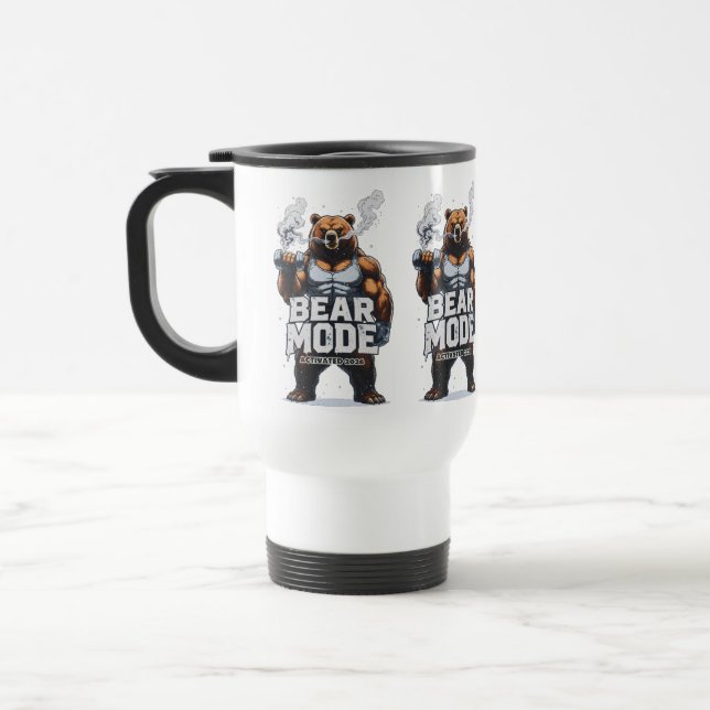 Caneca Térmica Modo Urso Ativado 2026 (Esquerda)