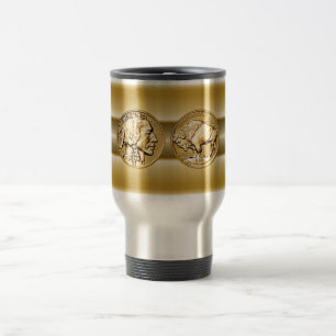 Caneca Térmica Moedas Douradas de 2013 - Buffalo Americano - Prov