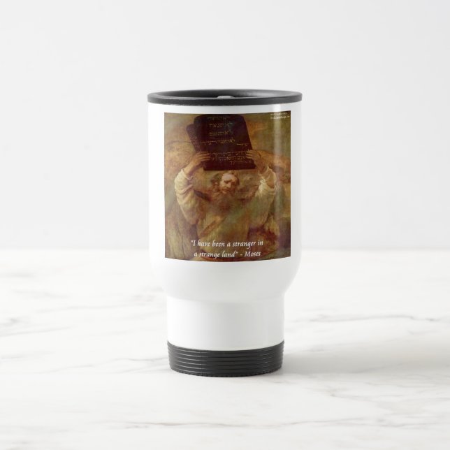 Caneca Térmica Moisés de Rembrandt & Citação Bíblica (Centro)