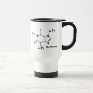 Caneca Térmica Molécula de cafeína (estrutura química)