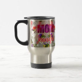 Caneca Térmica 'Mom-Boss-Fire' – Diseño floral en cubos