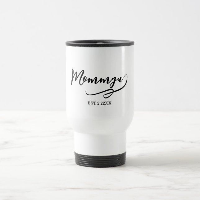 Caneca Térmica Mommy Est elegant black and white  (Centro)
