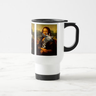 Caneca Térmica Mona Lisa ama Girafas