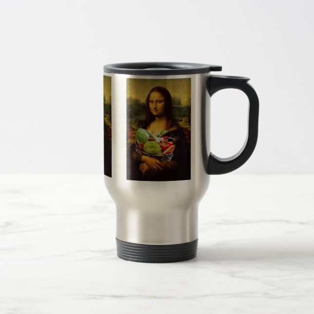Caneca Térmica Mona Lisa ama legumes (Direita)