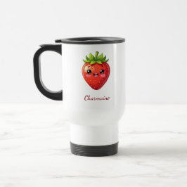 Caneca Térmica Monogram cute strawberry kawaii