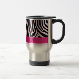 Caneca Térmica Monograma cor-de-rosa-zebra da Trendy