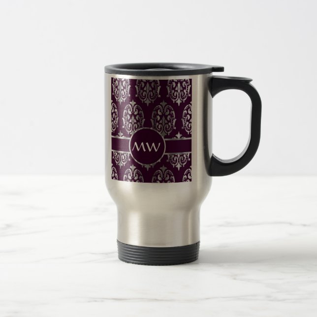 Caneca Térmica Monograma da prata e da mama (Direita)