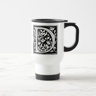 Caneca Térmica Monograma Floral 'D' - Mug