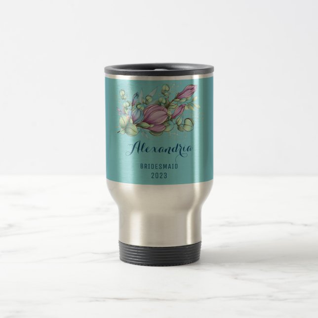 Caneca Térmica Monograma Floral Pintado (Centro)