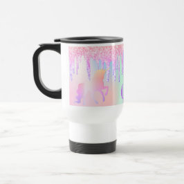 Caneca Térmica Monograma holográfico cor-de-rosa púrpura cor-de-r